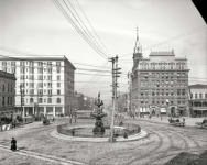 Montgomery Alabama circa  Commerce Street from Court Square